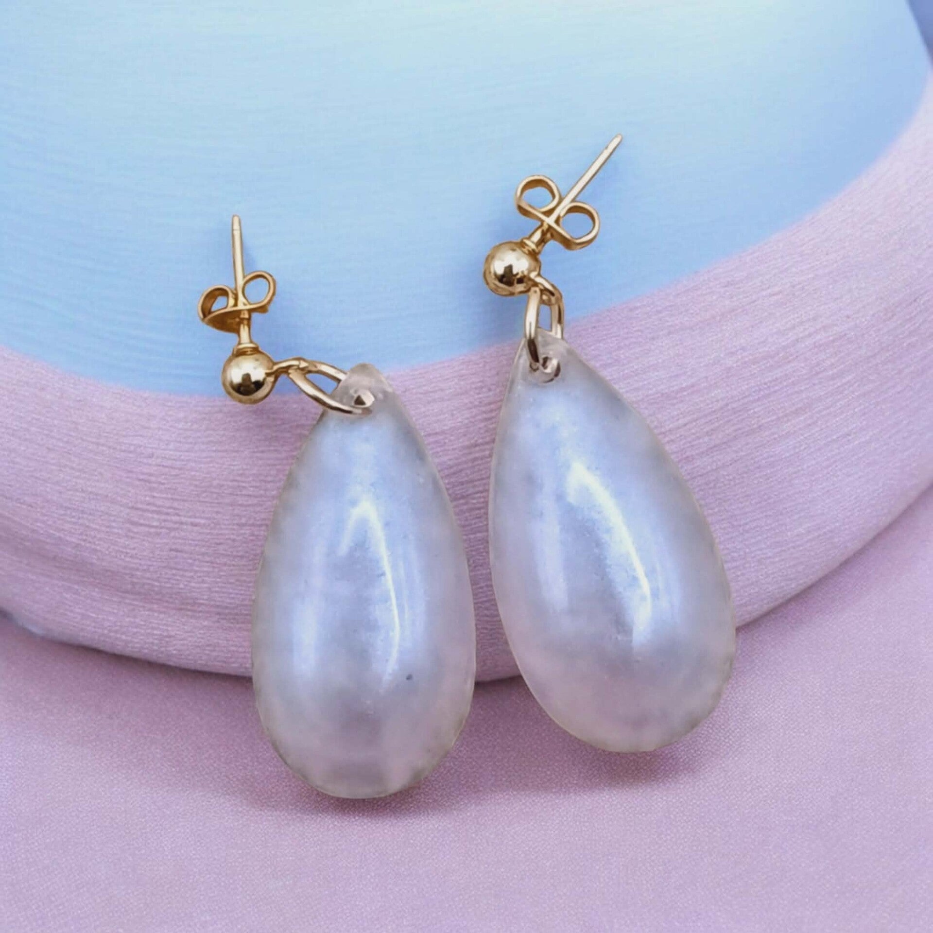 🩷 Boucles d'oreilles - Gouttes Essentielles "Rosalya".