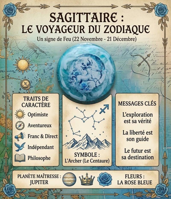 ✨♐Médaillon Astrologique - Sagittaire.