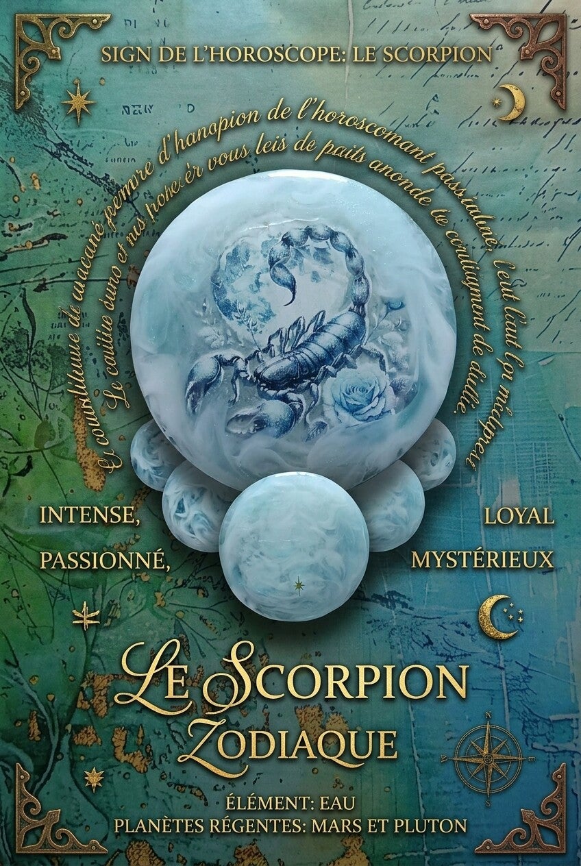 ✨♏Médaillon Astrologique - Scorpion.