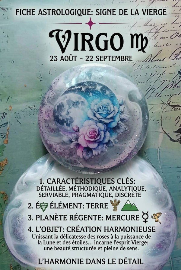 ✨♍Médaillon Astrologique - Vierge.