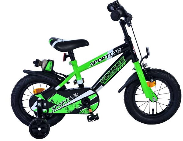 Volare Sportivo Kinderfiets - Jongens - 12 inch - Groen Zwart