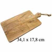 Teak hout borrelplank M met tekst gravure