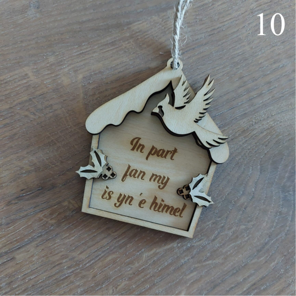 Gedenkhanger met tekst