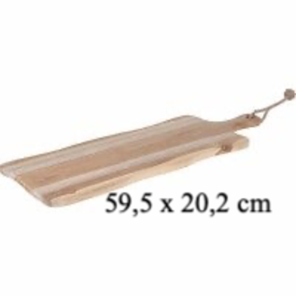 Teak hout borrelplank XL met tekst gravure