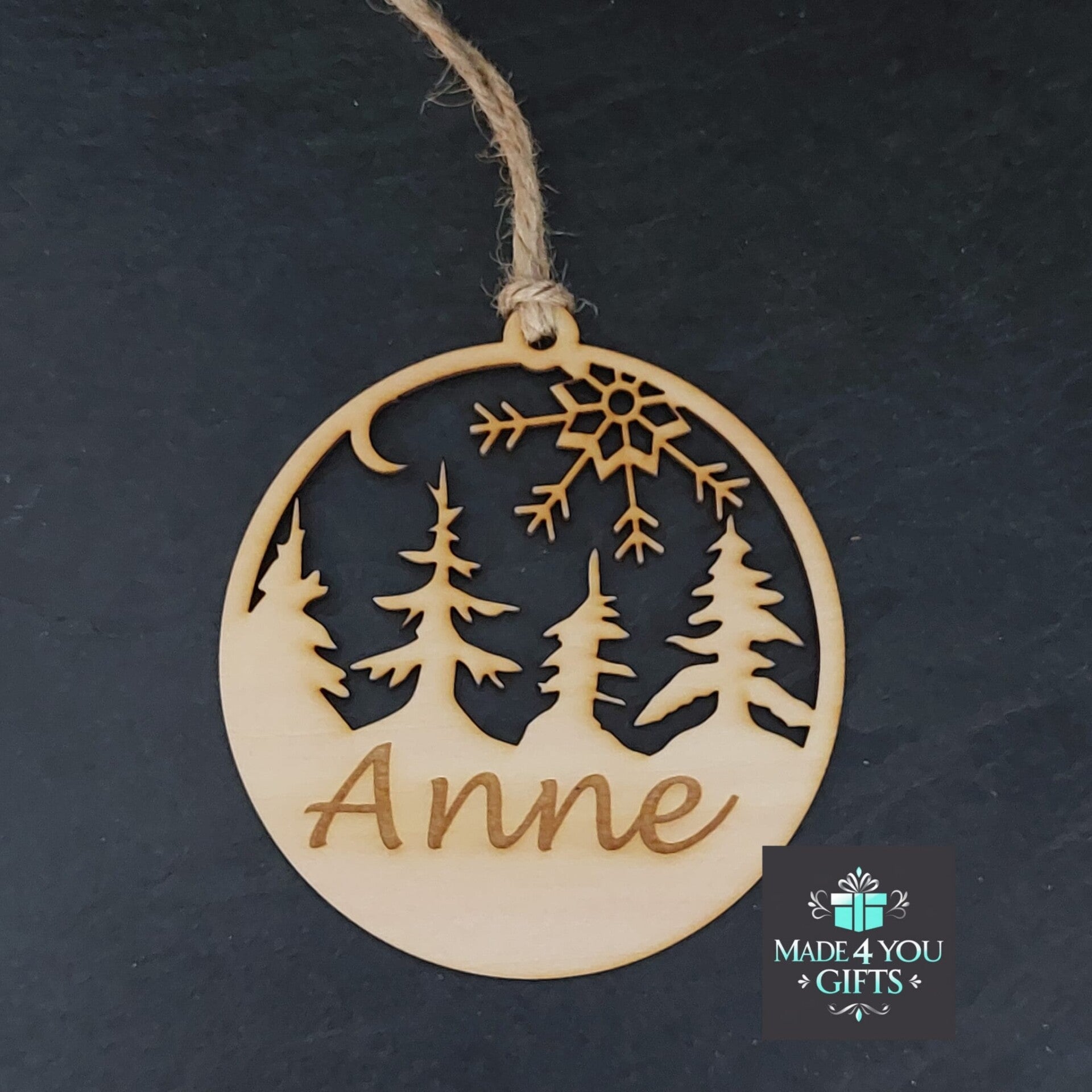 Kersthanger met naam