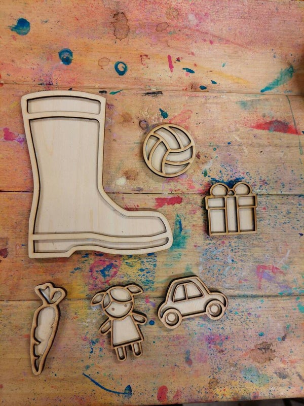 Vulvormenset; Gooi wat in mijn laarsje!