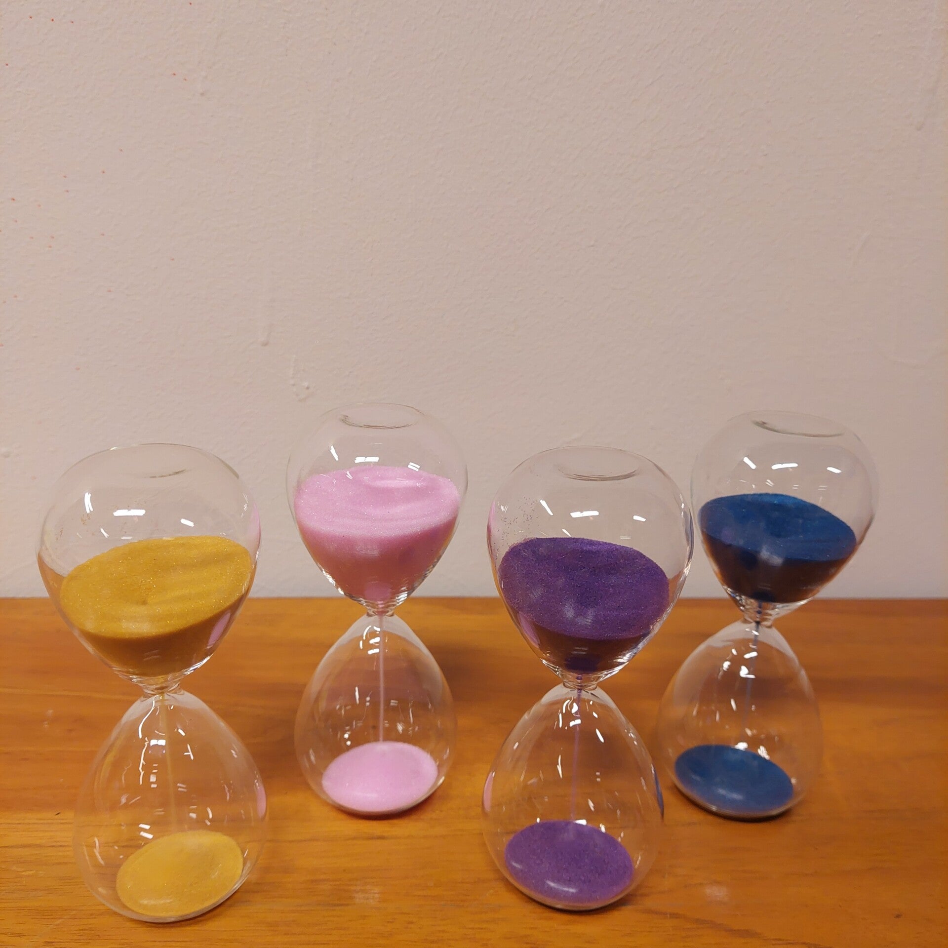 Glazen zandloper 5 minuten