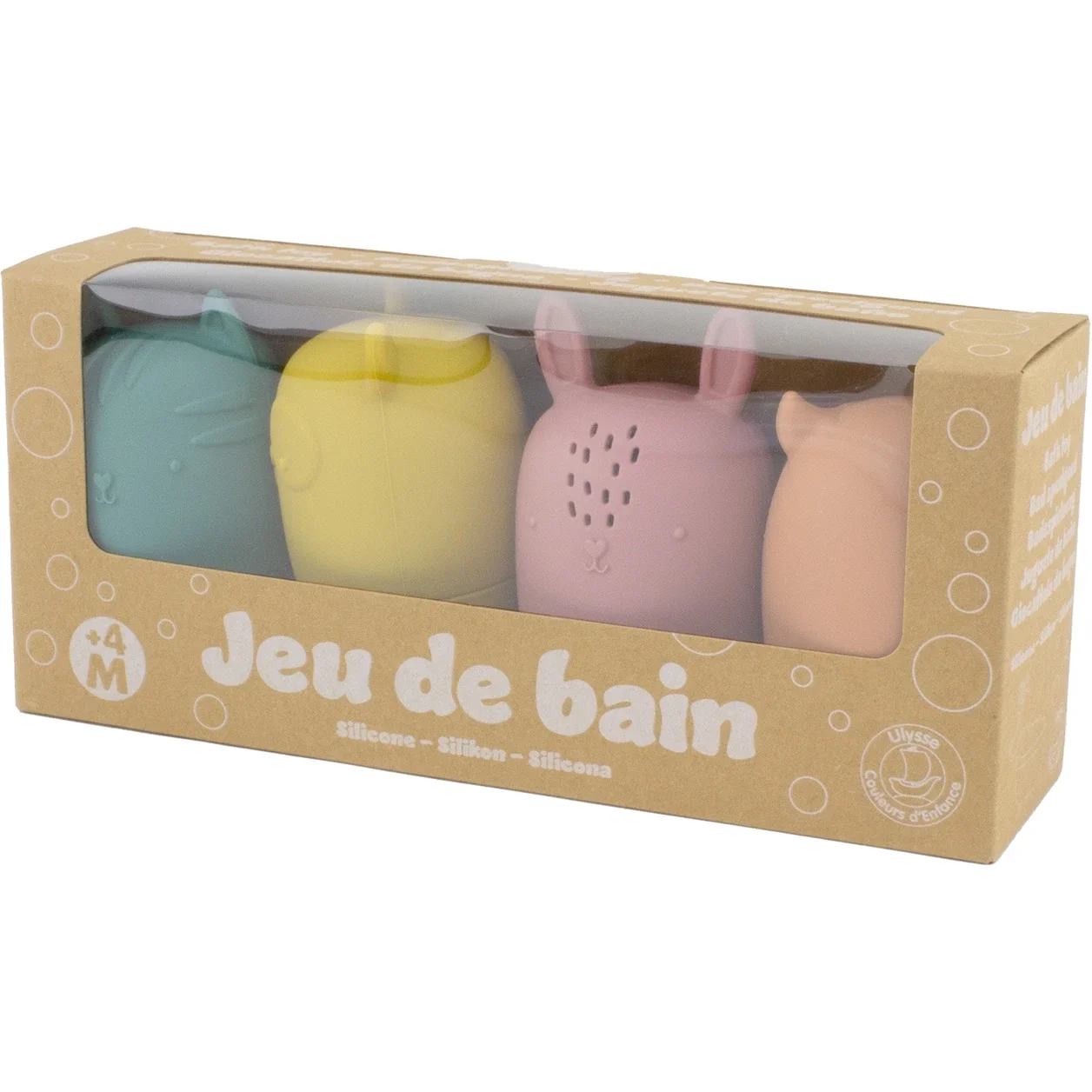 ulysse silicone badspeeltjes: spuitende dieren