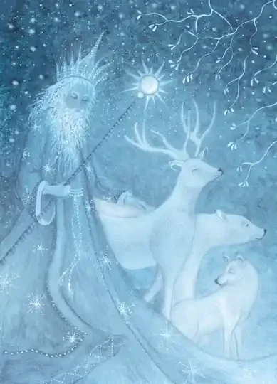 King winter blue ice