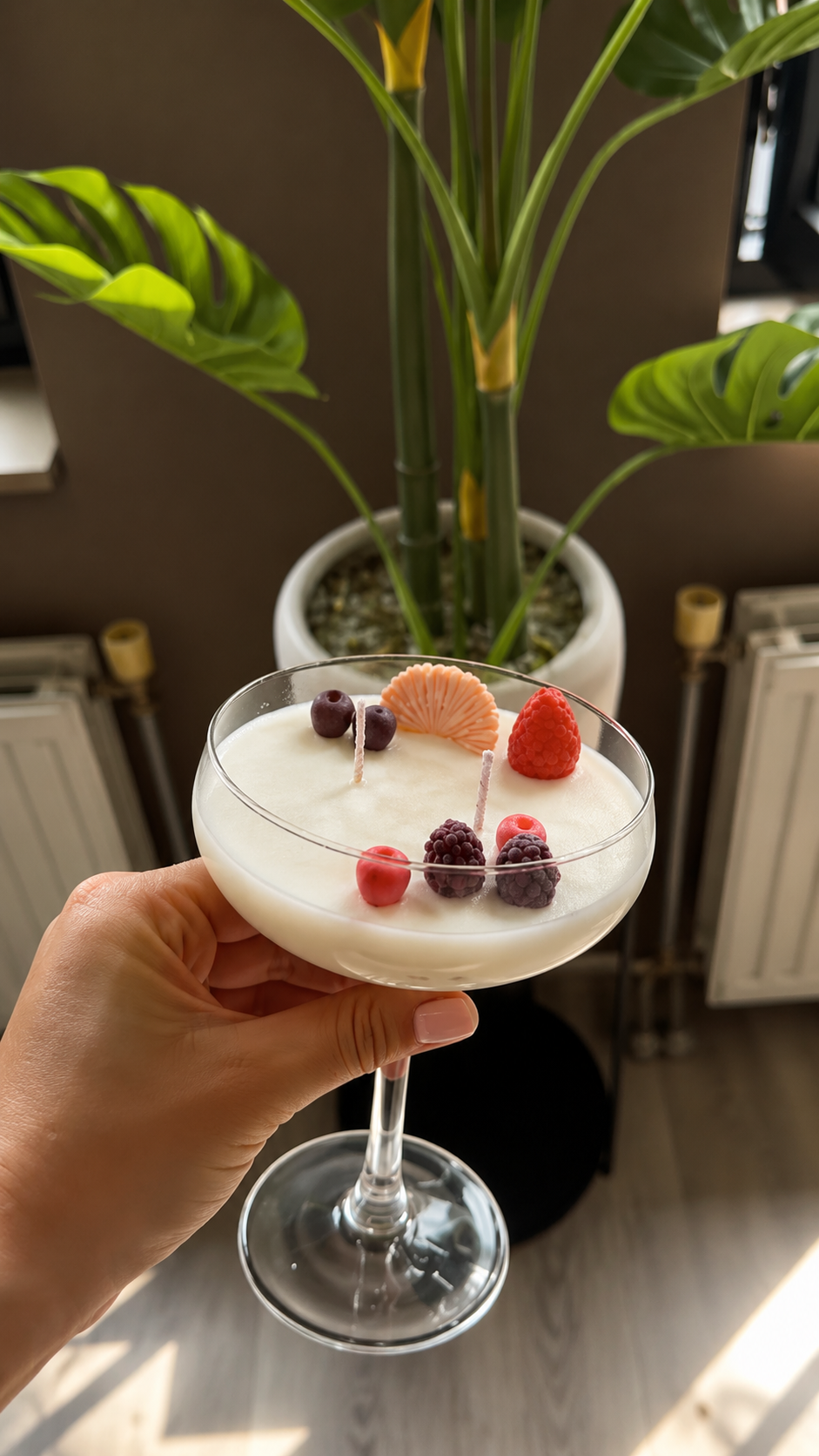 Fruit champagne coctail