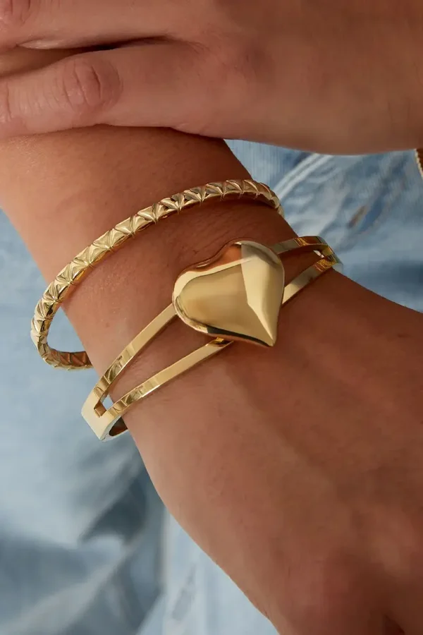 Dubbele hart bangle
