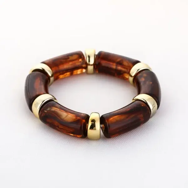 XL acrylic armband brown