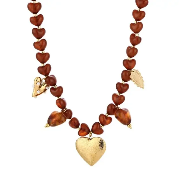 Kralen ketting met bedels