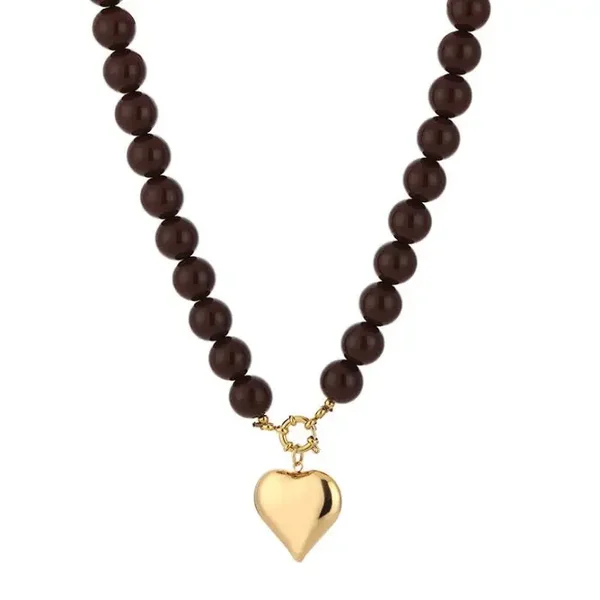 Kralen ketting met hart