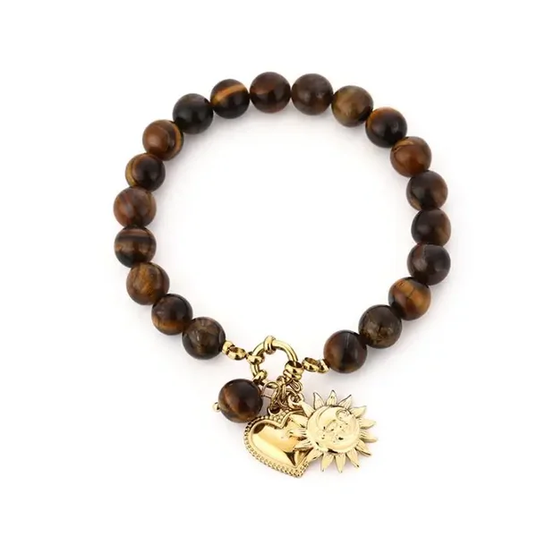Kralen armband tiger met bedels