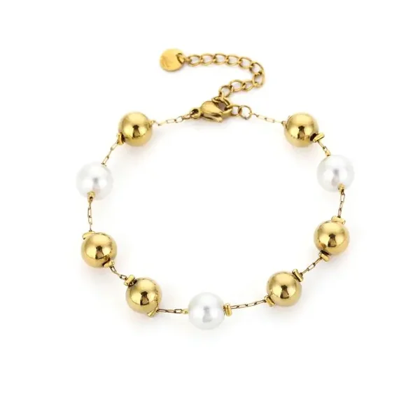 Kralen en en parels armband