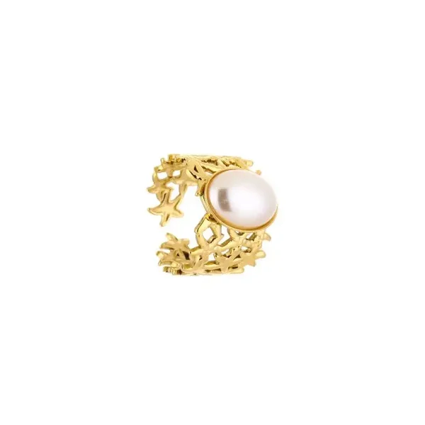 Parel zeester ring