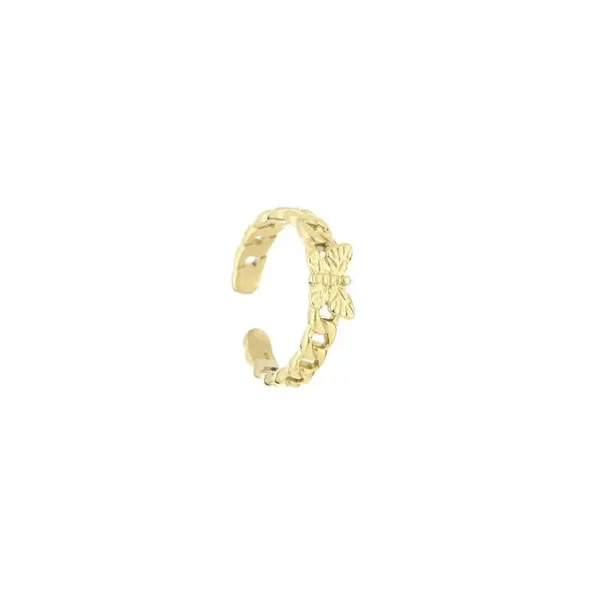 schakel ring met vlinder