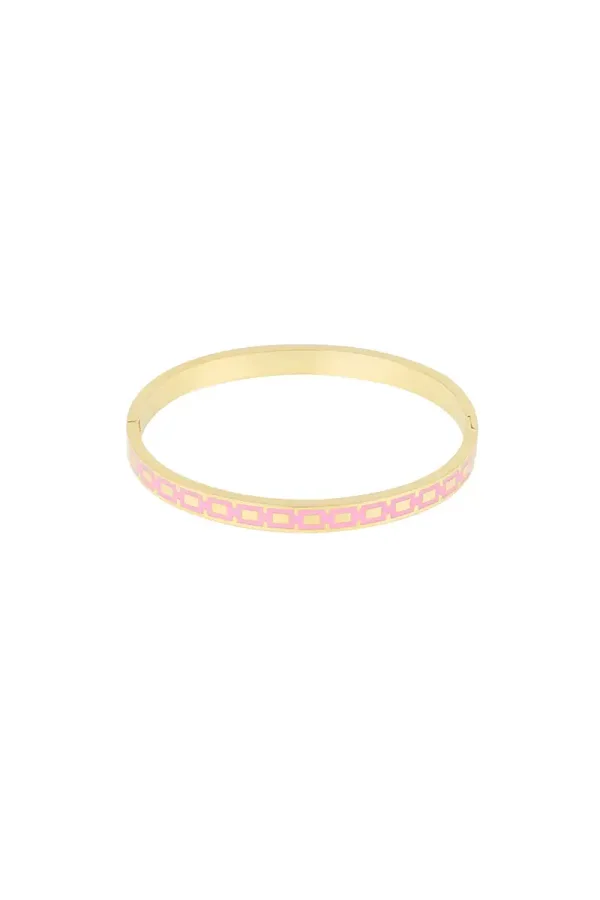 Bangle met roze print