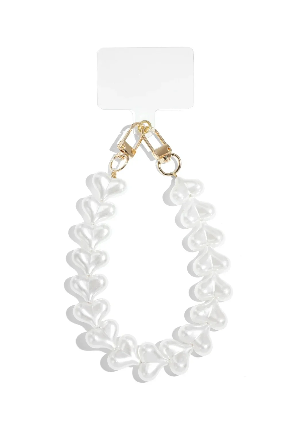 Telefoonkoord pearl hartjes