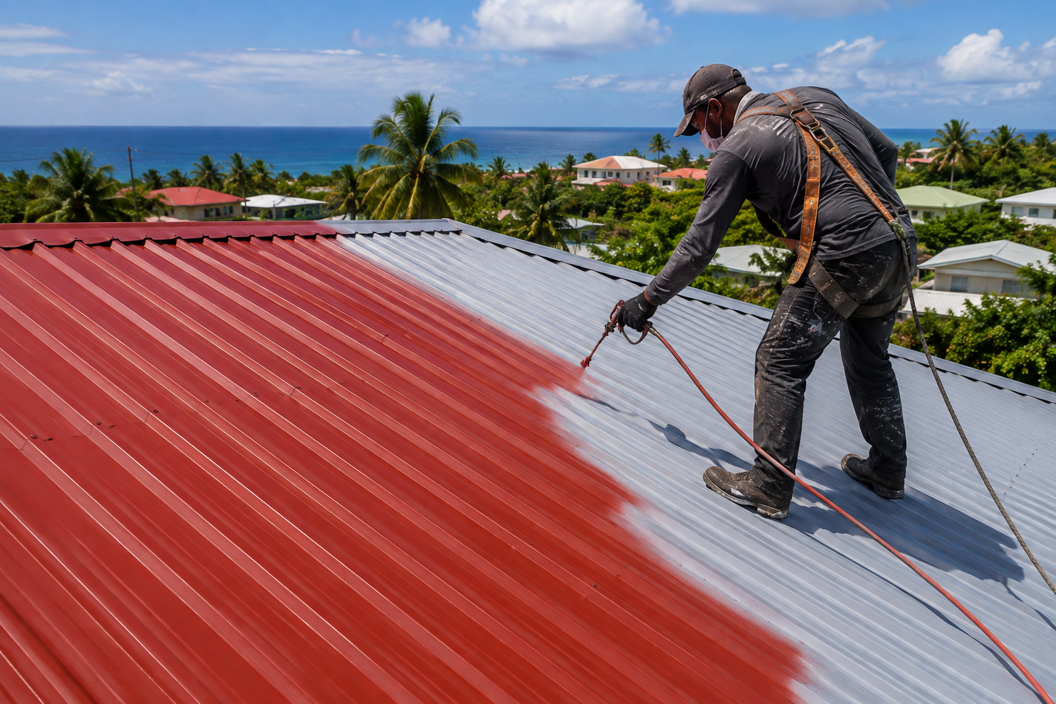 Peinture de toiture à la Réunion
