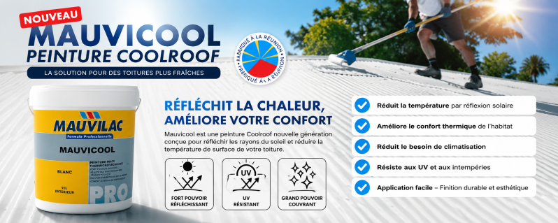 Mauvicool peinture anti-uv à la Réunion