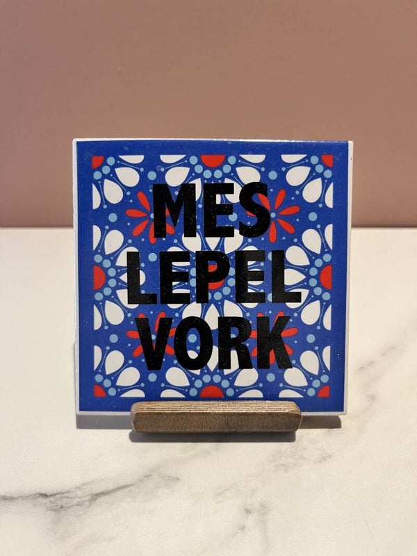 Tegel 'mes lepel vork'