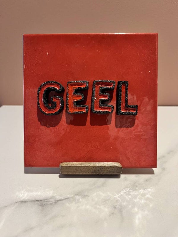 Tegel 3D 'Geel'