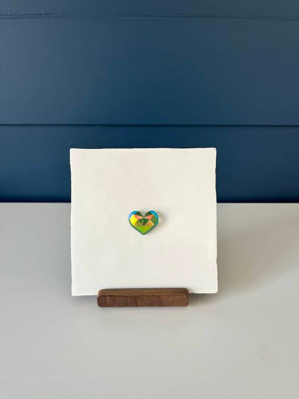 Tegel wit - hart groen