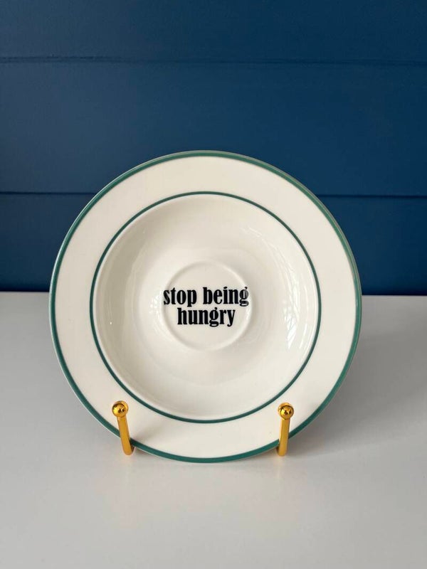 Wandbord ‘stop being hungry’