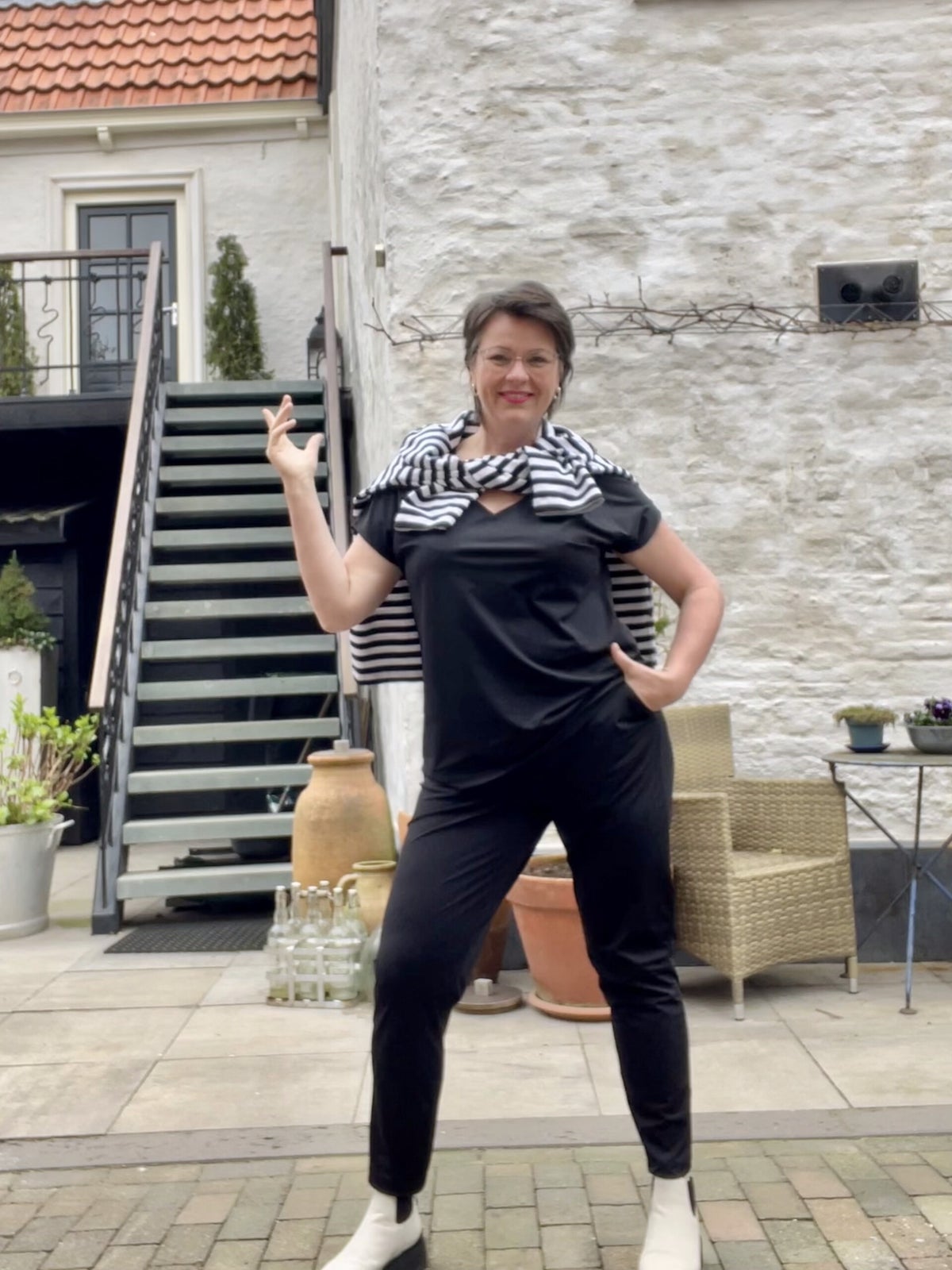 Zwarte pantalon met zakken in travelstof Mooi mode voor Vrouwen