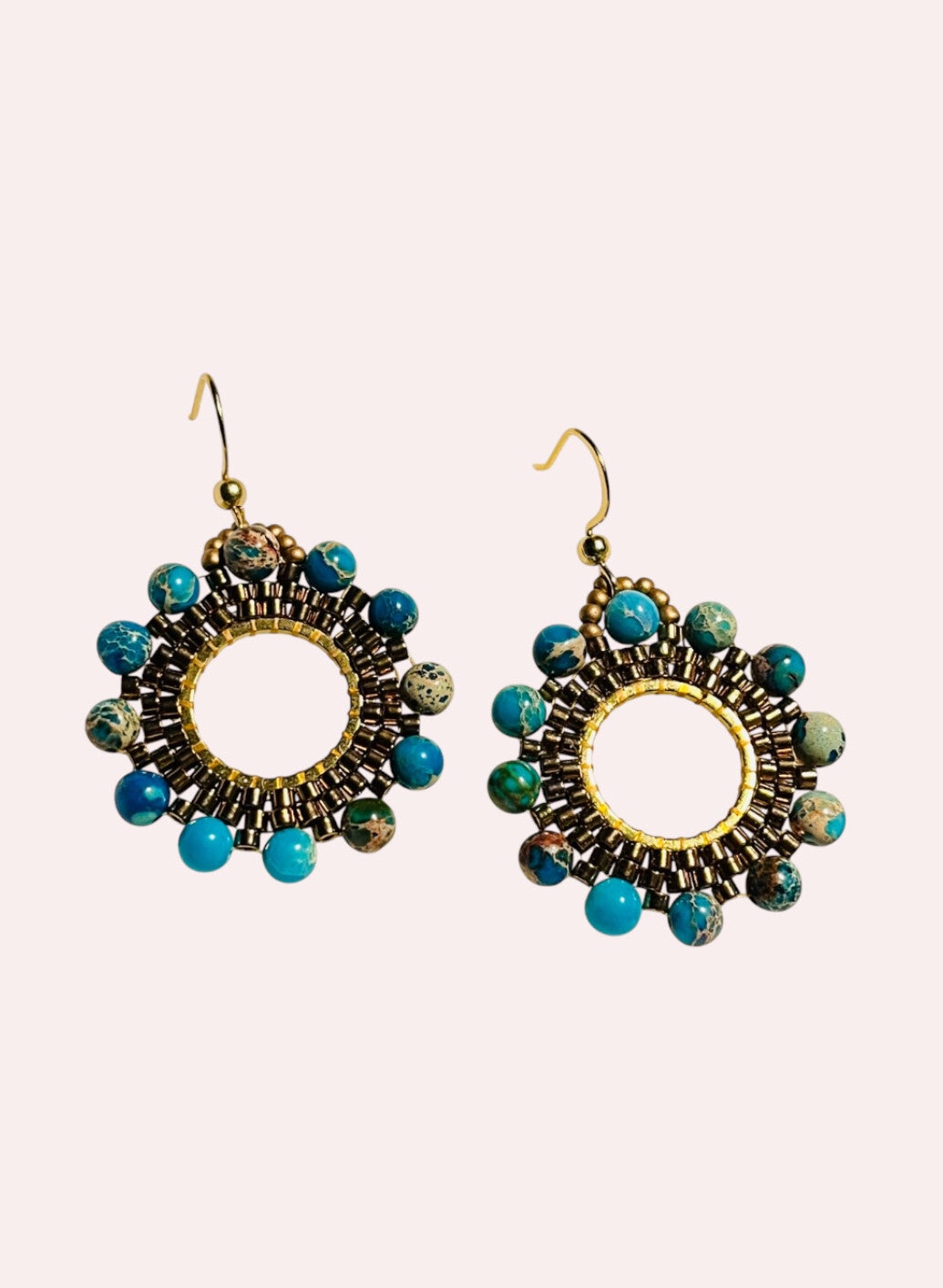 Natuursteen oorbellen keizerlijke zee sediment