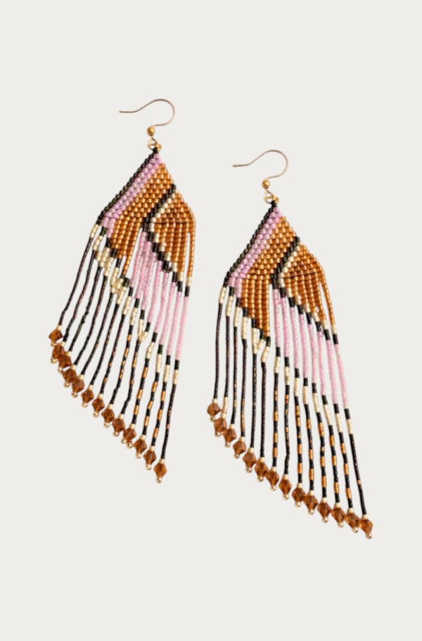 Golden Dunes Fringe Earrings