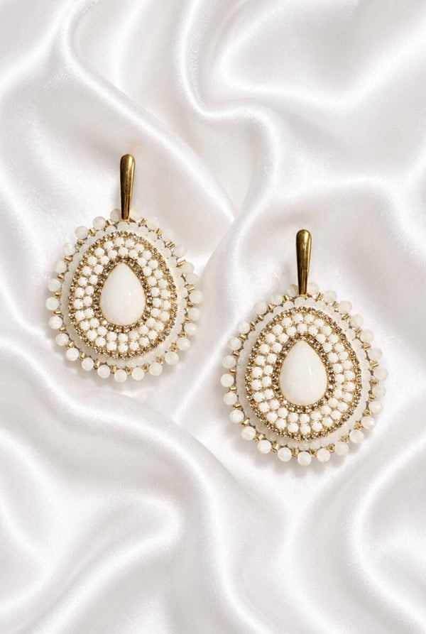 Royal Pearl Stone  Earrings
