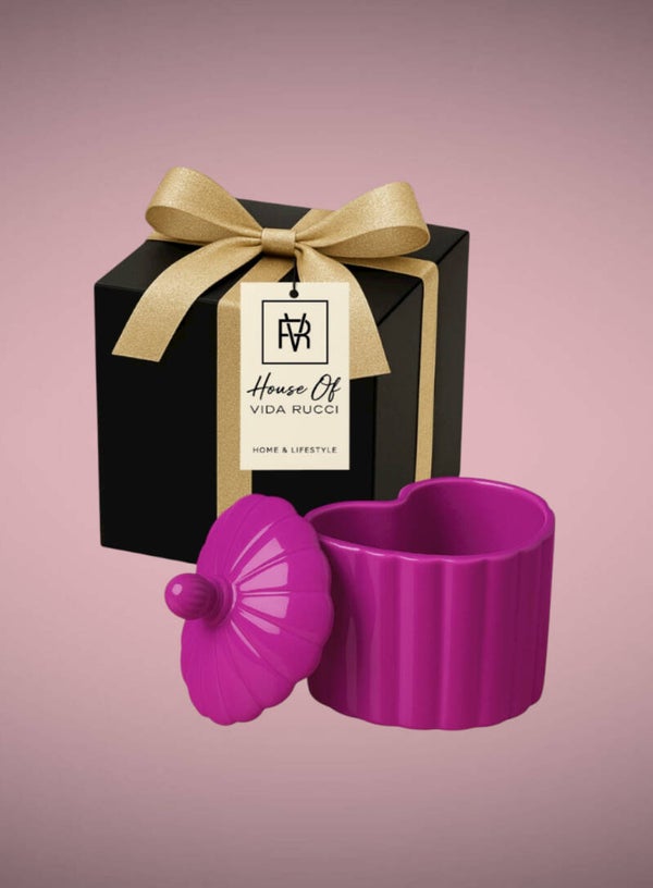 LA JOLIE COEUR Romance Fuchsia sieradenpotje giftset