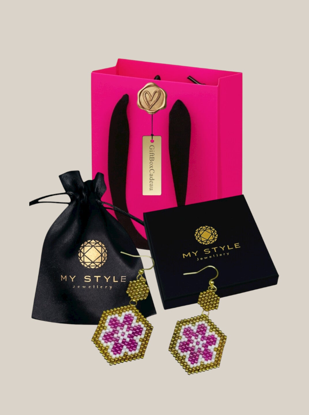 Statement oorbellen Giftset Floral Elegance