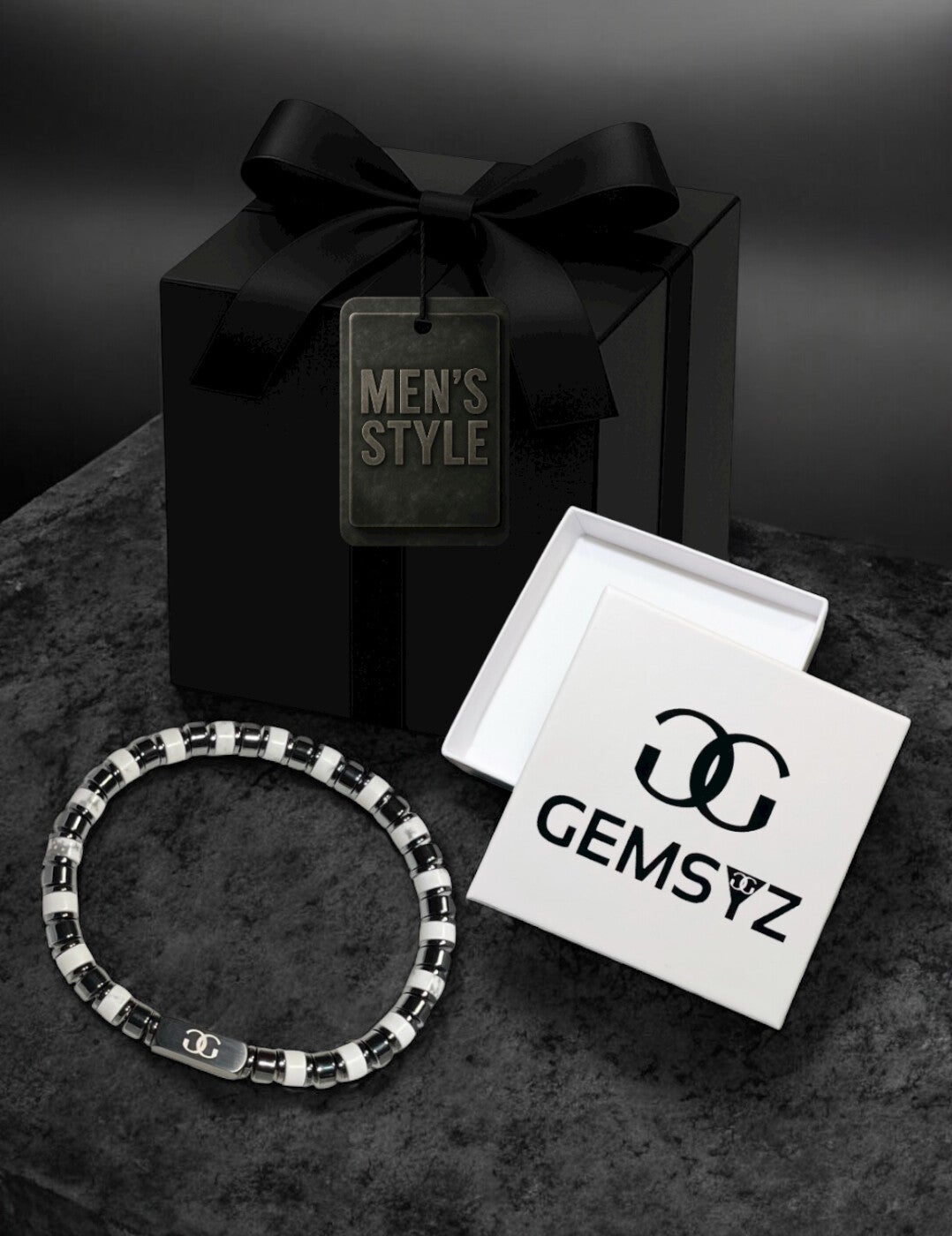 Herenarmband Giftset White Howlite