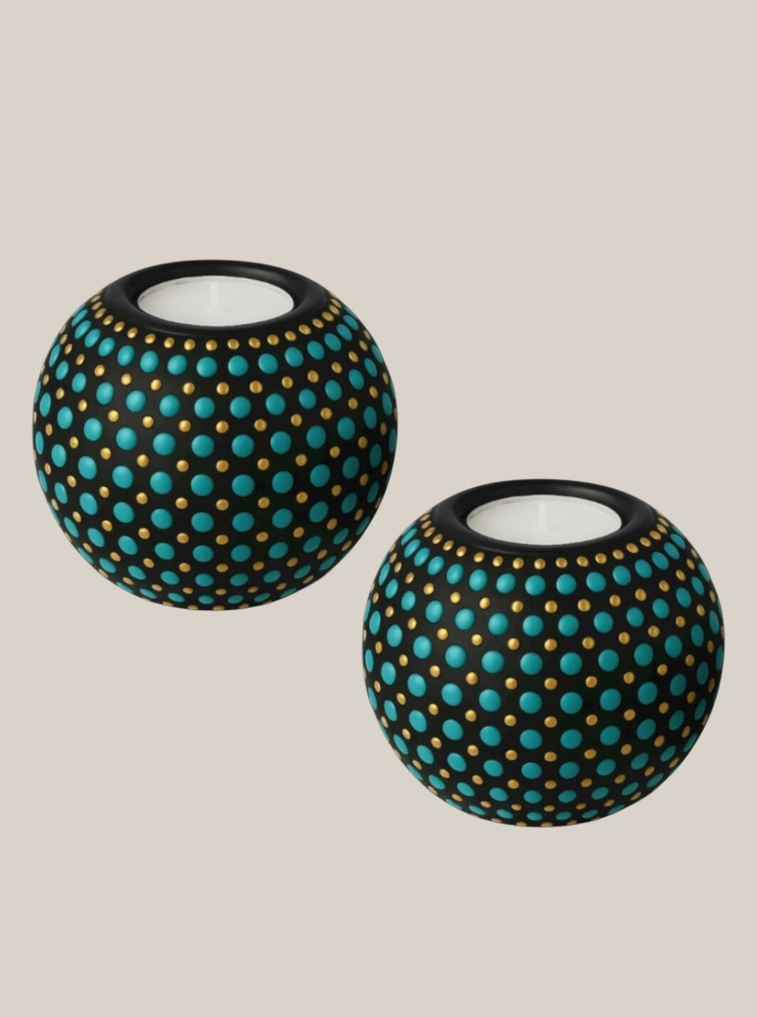 Sfeerpotjes Set Aqua Oro – Turquoise Goud