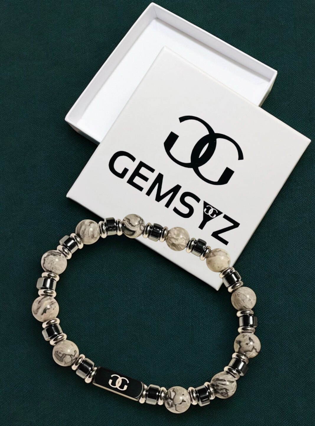 Howlite Natuursteen armband 8 mm