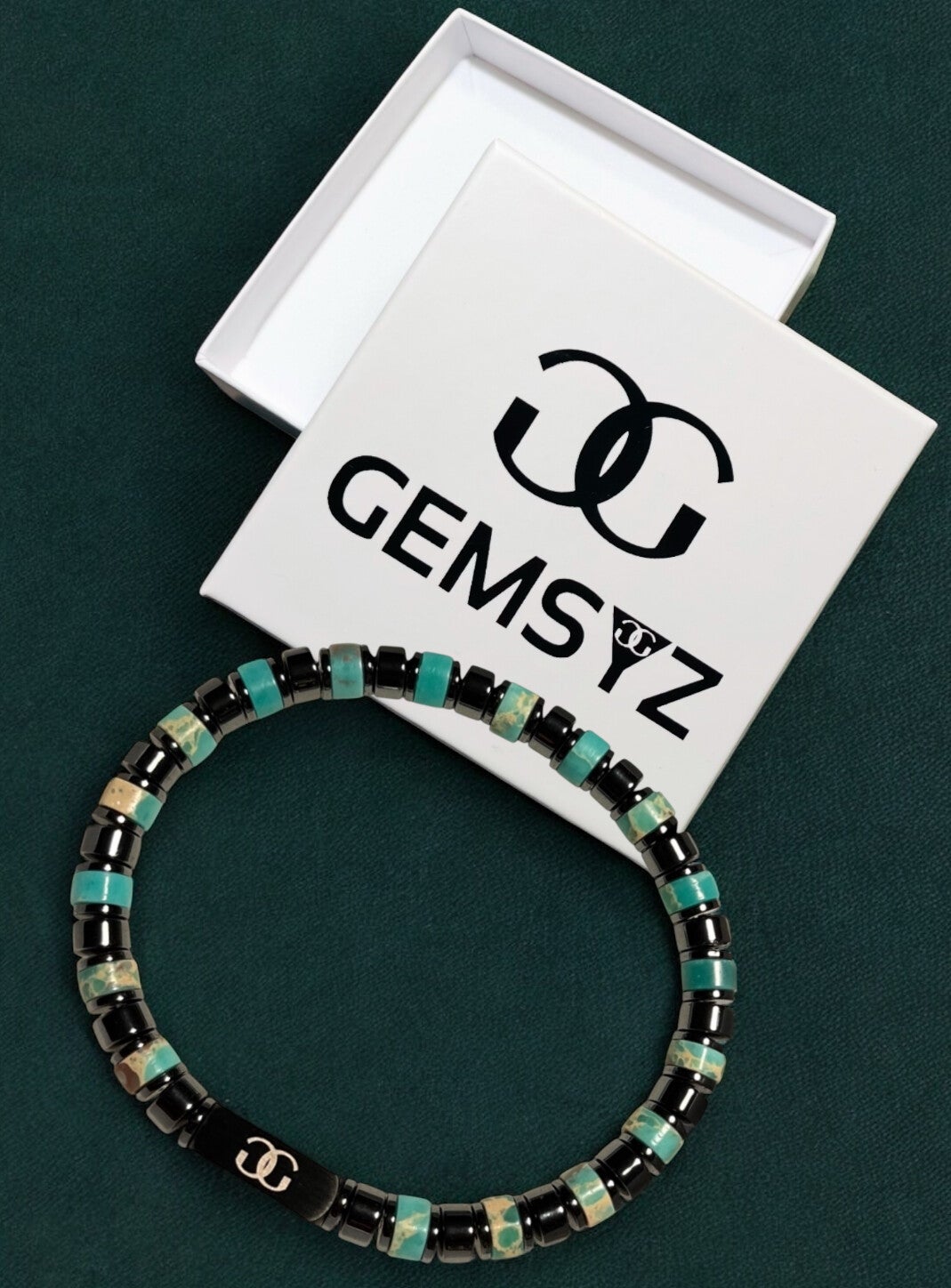 Keizerlijke zee sediment Natuursteen armband 5 mm