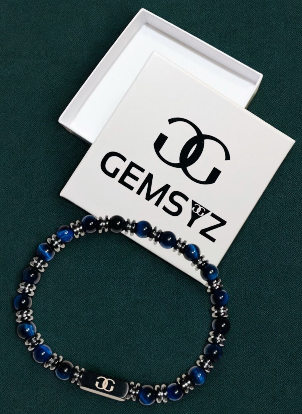 Tiger-eye blue Natuursteen armband 6 mm