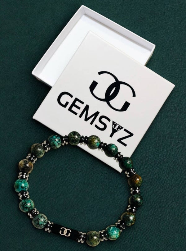 African Turquoise Natuursteen armband 8 mm