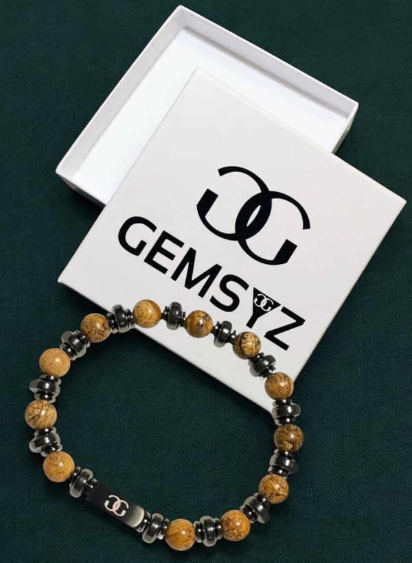 Brown Jasper Natuursteen armband 8 mm