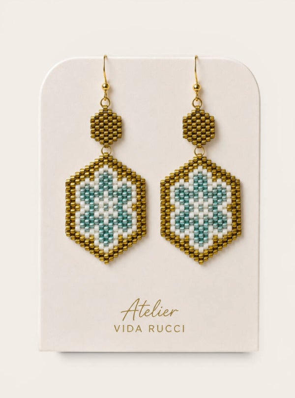 Floral Blue Flower Earrings
