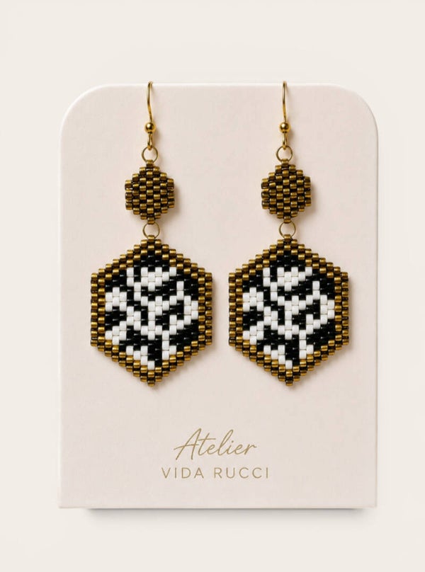 Noir Ivory Animal Earrings