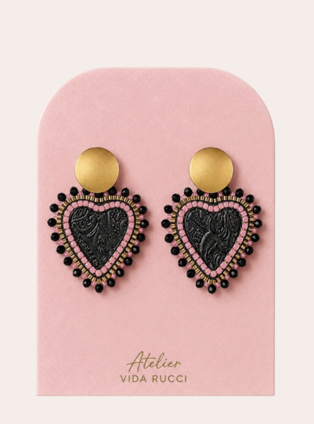 Baroque Luxury Pink Earrings