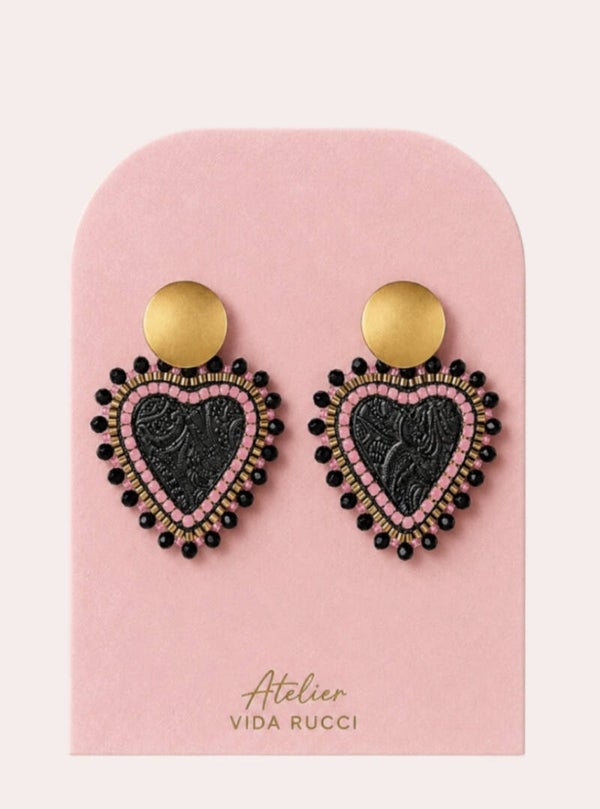 Baroque Luxury Pink Earrings