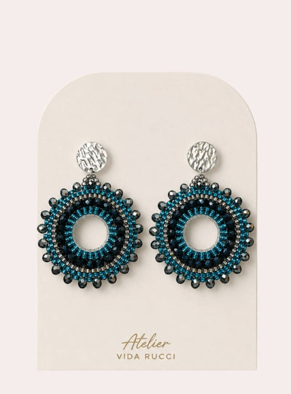 Midnight Lagoon Hoop Earrings