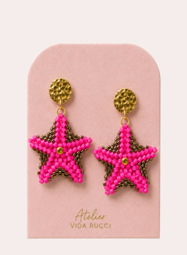Pink Starfish Earrings
