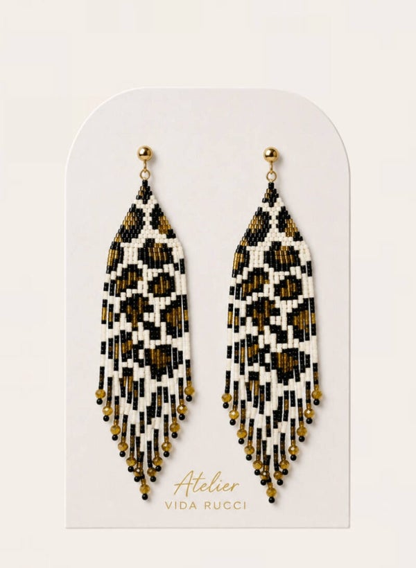 Gold Leopard Earrings